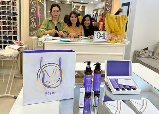 “yayoi" luxury spa retail products made their debut in Vietnam. Sales started at the store in Hotel Nikko Saigon